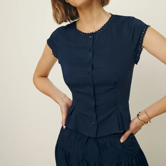 Reformation Dresses & Skirts - Reformation Valetta Two Piece Navy